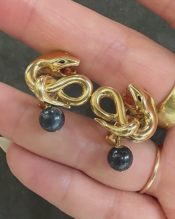 Serpent & Black Jade 'Trouble' Earrings by Boucheron