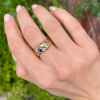 Edwardian Rose Cut Diamond & Sapphire Toi et Moi Snake Ring