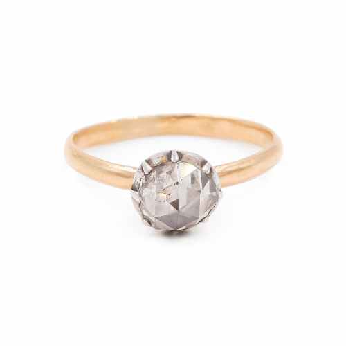 Georgian 0.80 Carat Rose Cut Diamond Ring