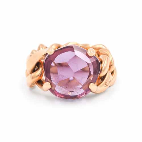 Vintage Amethyst Chain Link Ring by Pomellato
