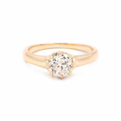 Victorian 1.02 Carat Old Mine Cut Diamond Solitaire Engagement Ring by Tiffany & Co.