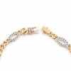 Vintage 1.00 Ctw. Diamond & Curb Link Gold Chain Bracelet by Tiffany & Co.