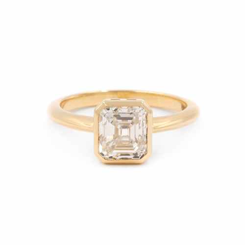 2.09 Carat Emerald Cut Diamond Engagement Ring from Bespoke by Platt