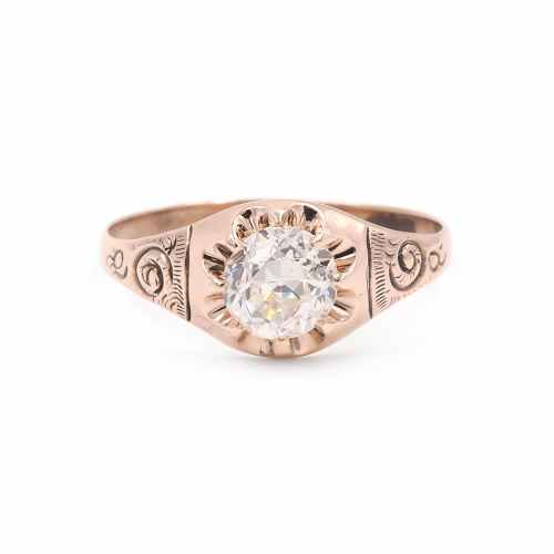 Victorian 1.00 Carat Old European Cut Diamond Engagement Ring